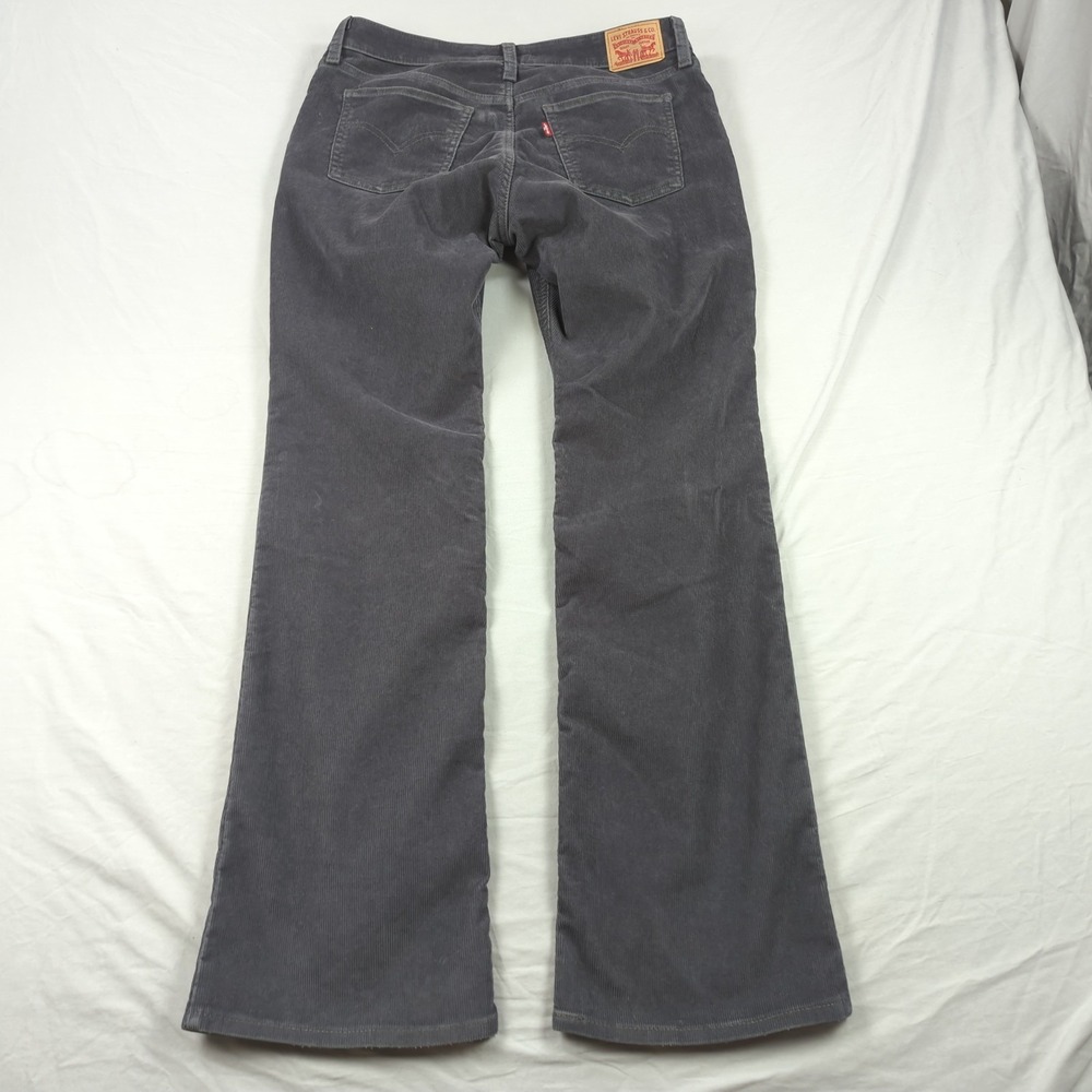 Levis Jeans Womens 31 Black Superlow Boot Cut Corduroy Classic Western Cowgirl - Picture 13 of 16